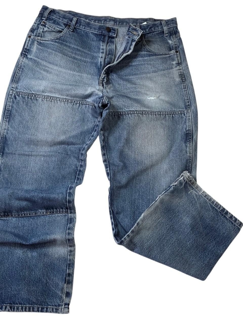 Men's Classic Blue Denim Jeans - Comfortable Everyday Fit-38x32